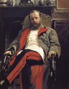 Portrait of a man sitting Ilia Efimovich Repin